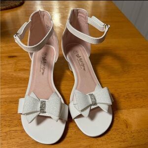 Self Esteem White Kids Shoes with Bow